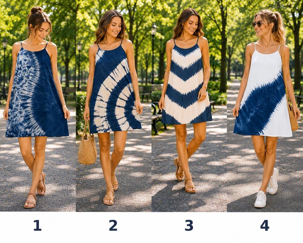 Women's Summer Dress | Tie-Dye Spaghetti Strap Dress | Casual Beach Dress